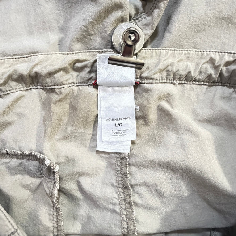 North Face Cargo‎ Capri Pants Womens L Beige Tan Hiking Outdoor Utility - Picture 4 of 12